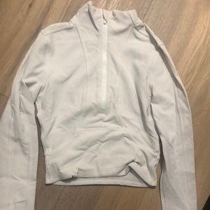 Lululemon Cropped white half zip